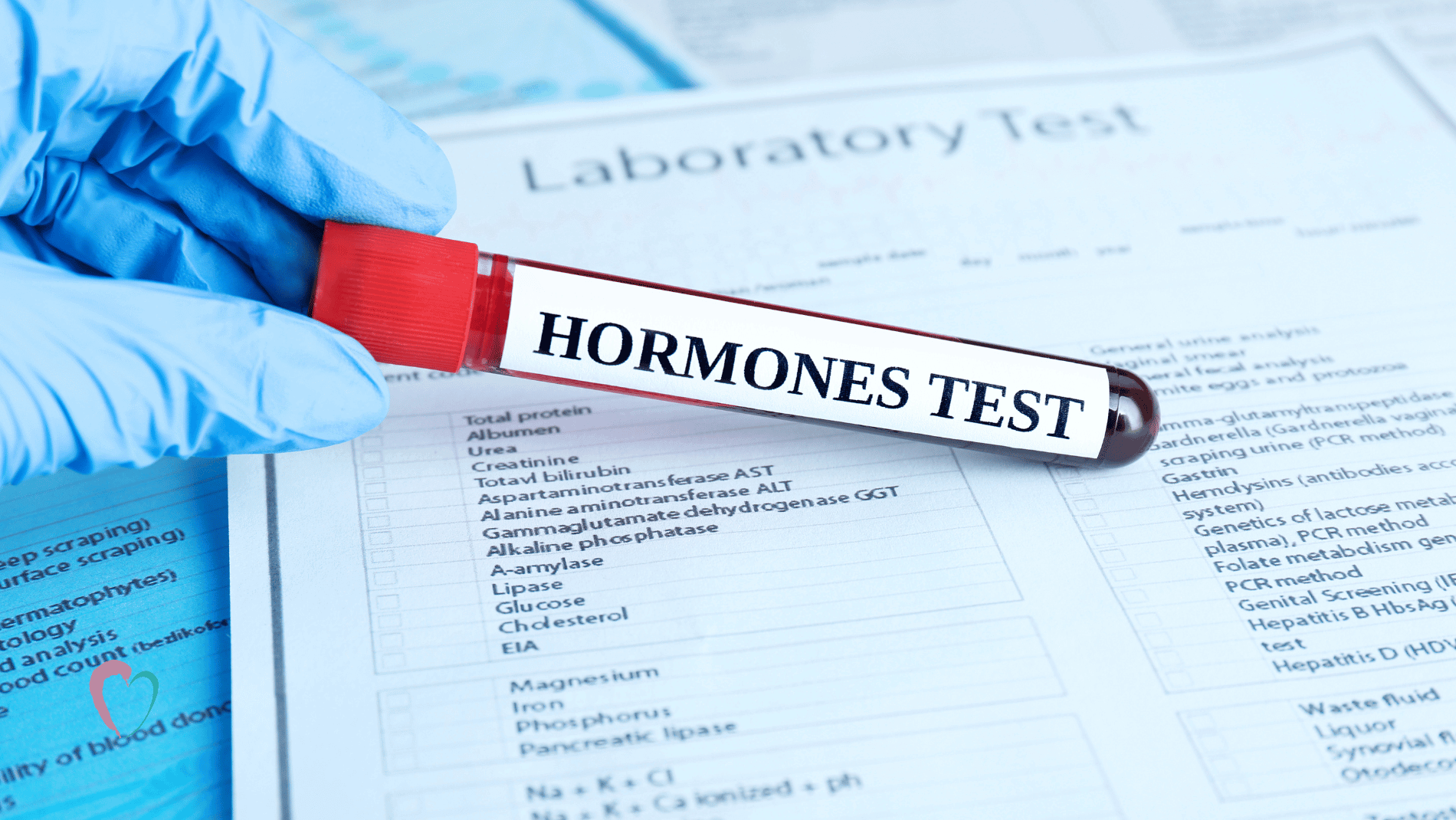 Hormone blood testing vial