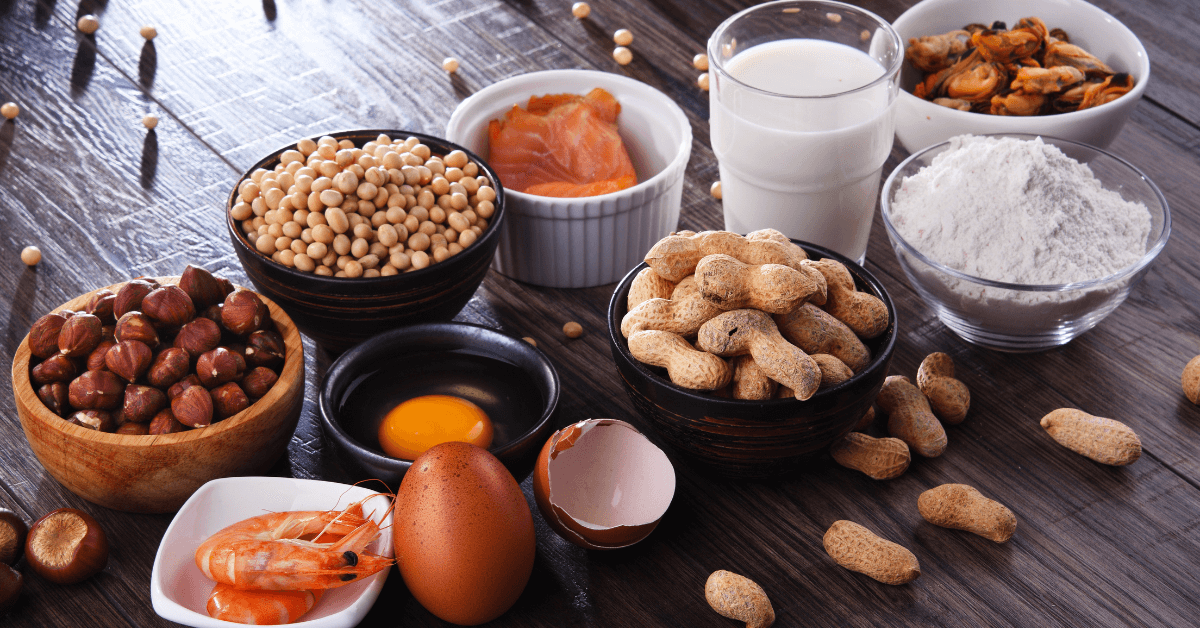 Composition with common food allergens